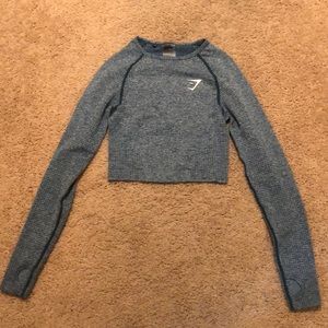 Gymshark seamless long sleeve crop top. Size XS.